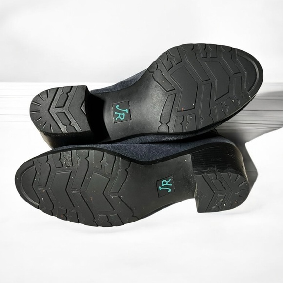 🌻 Jack Rogers Pippa Blue Chelsea Waterproof Suede Leather Ankle Boots Size 9.5 - Picture 10 of 10